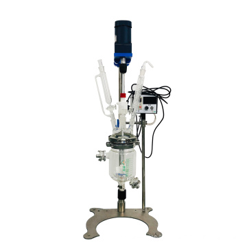 3L Chemical Lab Equipment Jacketed Glass Reactor Reaction Kettle Double Layer Glass Stirred Tank Reactor